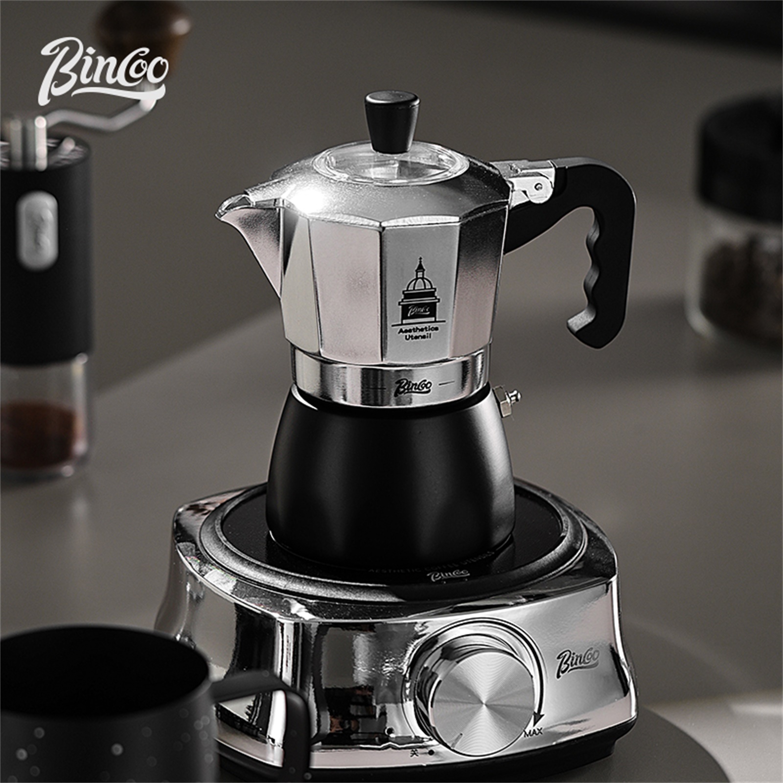 BINCOO Double Valve Moka Pot，E - Moka Pot Stove review and price