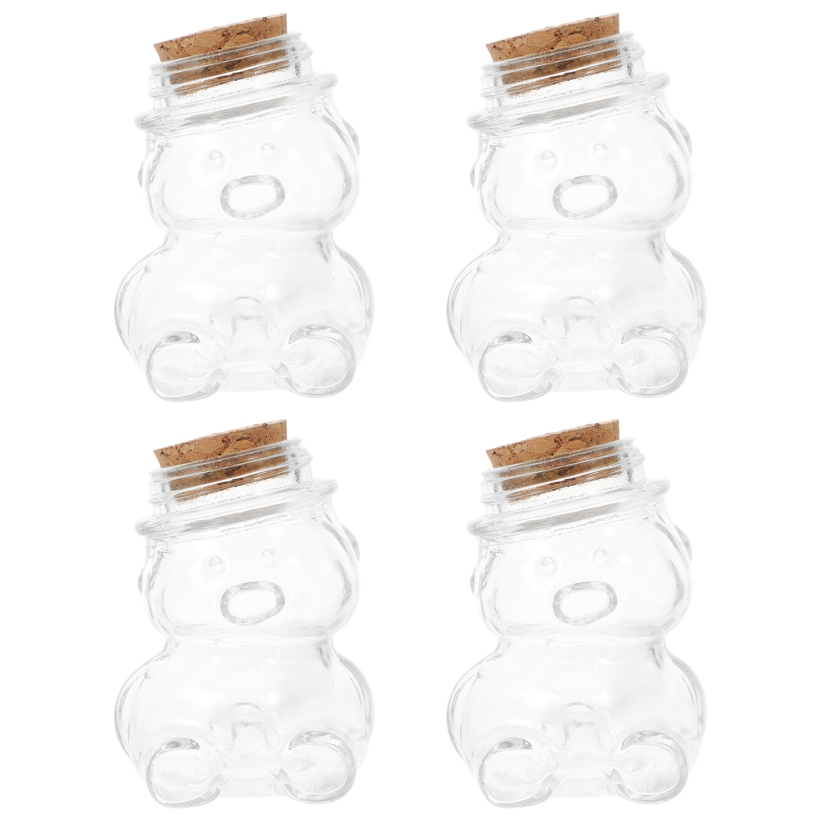 4Pcs Glass Candy Jar Set Trans - Coffee Tea Sugar review and price